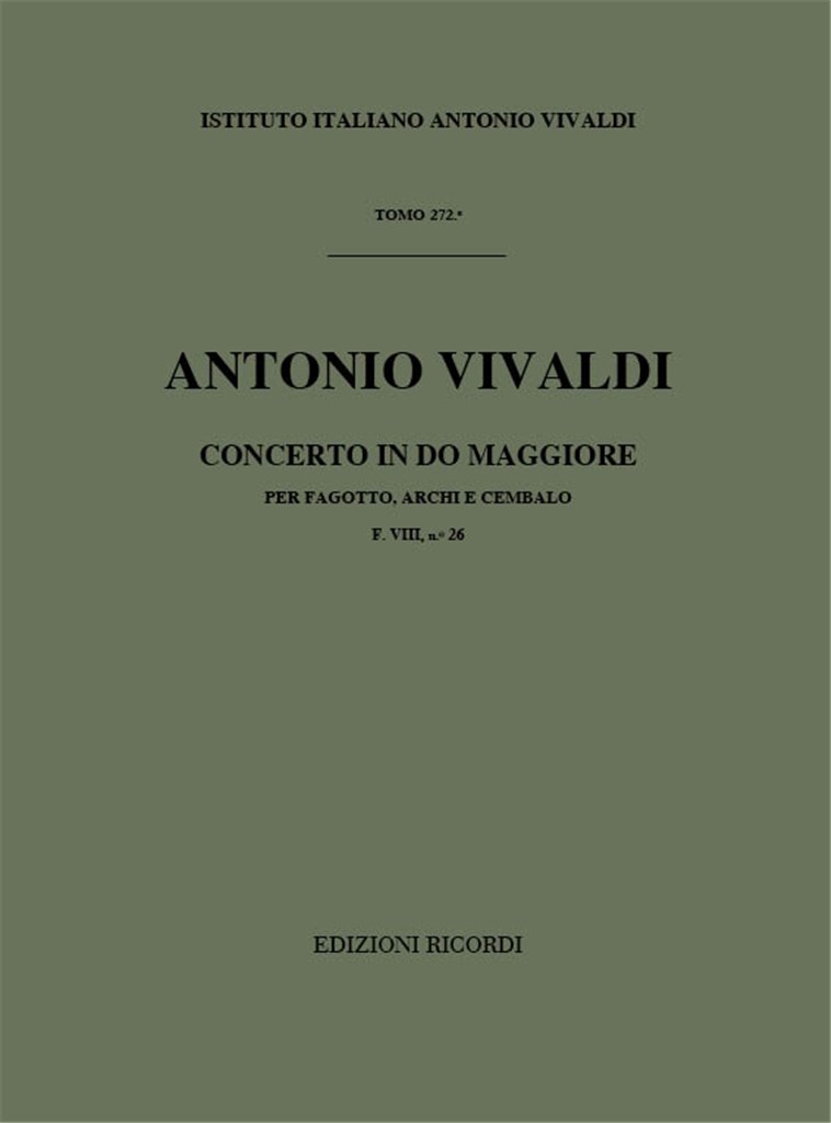 Concerti Per Fg., Archi E B.C.: In Do Rv 479